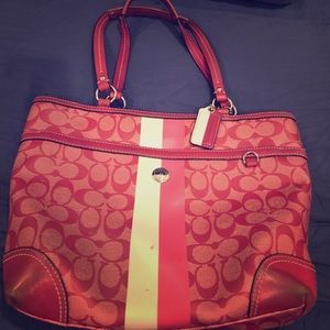 Coach pink shoulder bag
